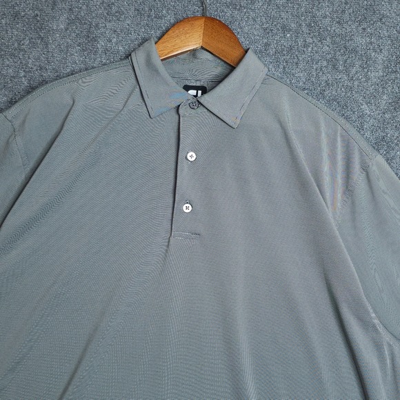 FootJoy Other - FootJoy FJ Golf Polo Shirt Mens XL Gray Striped Short‎ Sleeve Performance Tech